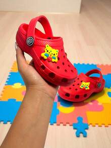 CLOGGS F.W. Sandalias Clogg Tipo zueco con cinta de ajuste al talón para Bebé Cómodas Antideslizantes playa o baño - Rojo - Ver 2