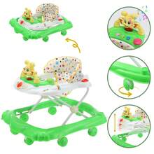 Height Adjustable Zigzag Walker - Green - View 1