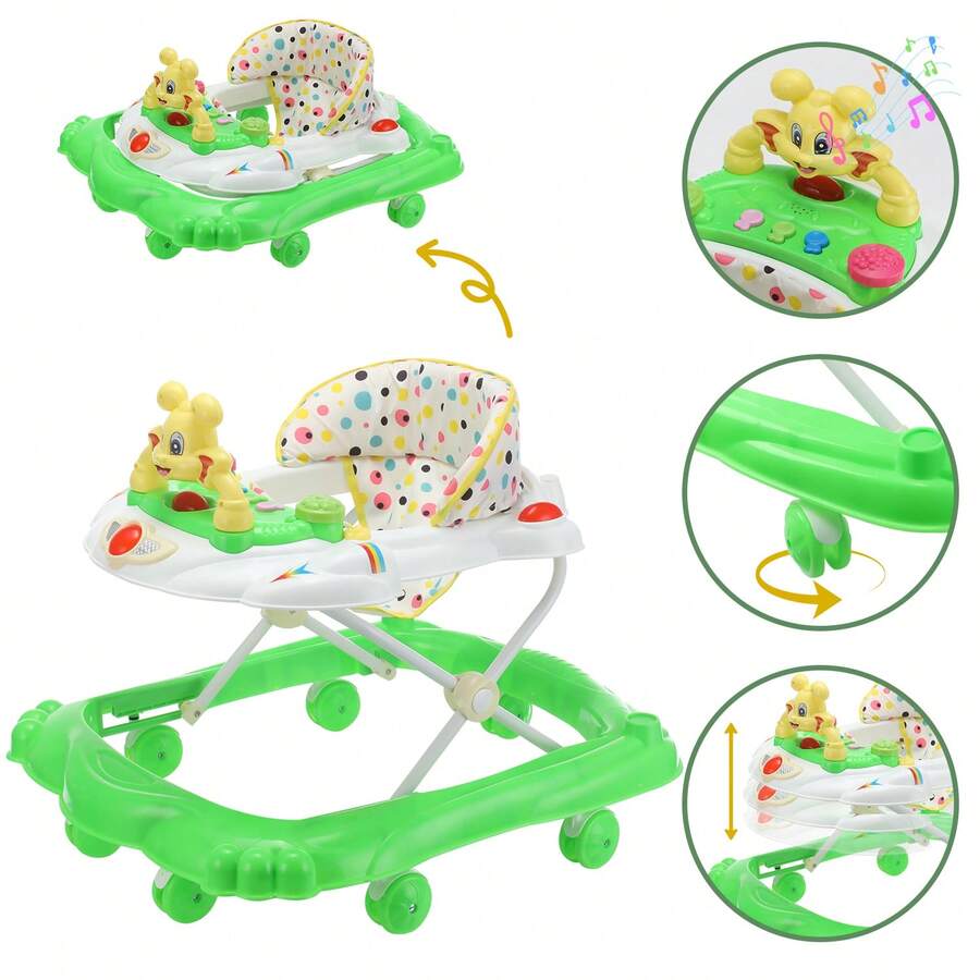 Height Adjustable Zigzag Walker - Green - View 1