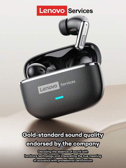 Lenovo 联想 LE208 极简蓝牙耳机，蓝牙 6.0 即时配对，低延迟，Hi-Fi 音质，ENC 智能降噪，超长续航，适合运动、商务、学习，兼容智能手机和电脑