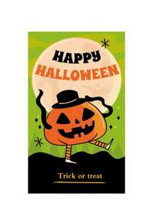 Cute & Festive Halloween Mini Card Set – 50-Piece With Ghost House & Pumpkin Themed Patterns, Ideal For Kids, Families & Party Hosts, Perfect For Halloween Party Favors, Trick-Or-Treat Notes, Party Supplies & Home Decor