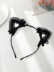 2 Stück neue Spitzen Katzenohren Haarband Accessoires, geeignet für Valentinstag, Date, sexy Mitternachtsparty, Kerzenschein Dinner, Nachtleben, Paare, täglicher Gebrauch Halloween Kostüm