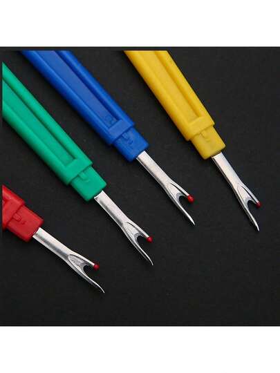 1-4 teiliges Nahttrennerset mit Sicherheitskappe, Nahtentfernungswerkzeug, Mehrzweck-Fadenschere-Kombination, Stoffnahttrennwerkzeug, Etikettentferner, tragbare Nahttrennwerkzeuge für DIY-Basteleien und Stickereien