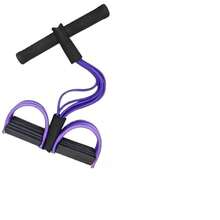 1 Set Home Fitness Resistance Bands - 6 Stackable Light Resistance Bands For Full Body Workout, Abdominal Exercise, Rowing And Other Fitness Activities. Available In Blue, Purple And Pink Colors. Fitness Accessories, Elastic Fitness Bands, Individually Packaged. - Multicolor - View 9