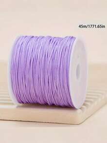 1 件 0.8 毫米多色线，每卷 45 米/1771 英寸，用于 DIY 手链、蕾丝工艺、编织绳、流苏和串珠首饰制作的结线