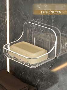 Wandmontierter Seifenhalter mit Saugnapf, kreativer Abtropfhalter für Badezimmer & Toilette - Verschiedenfarbig - Übersicht 13