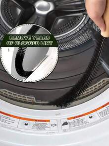 1pc Flexible Dryer Vent Cleaning Kit - Multi-Purpose Lint Brush Suitable For Refrigerator Condensation Tray, Washing Machine And Vents