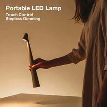 1pc/2pcs Wireless Rechargeable LED Elegant Desk Lamp, 3-Level Adjustable Brightness, Non-Slip Base, Suitable For Dining Room, Living Room, Study Or Bedroom Home Decor - Multicolor - View 8