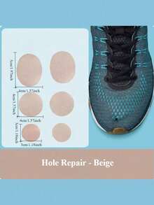6 piezas de parches autoadhesivos para zapatos, adecuados para agujeros, parches de tela, malla, plantillas, parches para agujeros, reparación de zapatos, sin rastro, resistente al agua