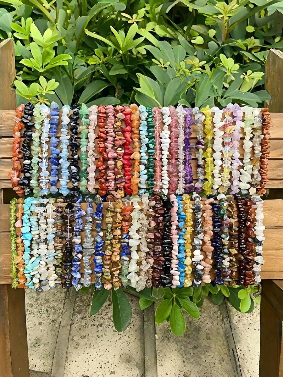 5-8mm Natural Stone Bead Bracelet, Wholesale Bulk, Amethyst/Lapis Lazuli/Tiger's Eye, Natural Healing Power, Elegant Fashion Jewelry For Daily Wear - Multicolor - View 1