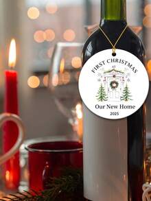 First Christmas In Our New Home 2025, Christmas New Home Ornament, Christmas Tree Hanging Decorations, Housewarming Gifts For New House Couples, Gifts For Newlywed Couples, Moving House Gift For Family Friends Home Decor Christmas Decorations Room Decor