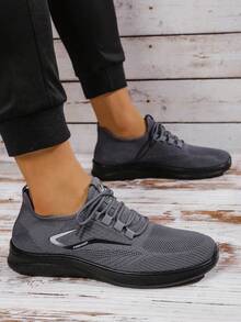 2025 New Style Unisex Breathable Casual Sports Shoes. Lightweight, Soft Sole, And Non-Slip, Suitable For Daily Commutes And Walks, All Year Round. - 灰色 - 查看 2