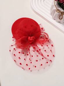 1pc Natural Feather Fan-Shaped Fascinator Hat, Elegant For Tea Party, Racing Event, All Seasons Valentine's Day Accessories,Wedding Hair Accessories - Multicolor - View 21