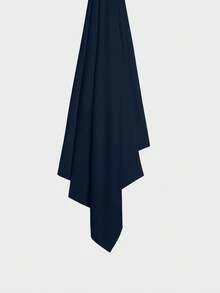 1件装女士高级针织头巾，简约经典纯色优雅休闲滚边围巾，高品质针织莫代尔面料，长款头巾式头巾，适合日常生活、外出和聚会等场合。 - 藏蓝色 - 查看 6