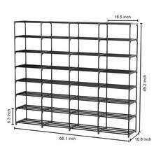 Large Capacity 8 - Tier Stackable Metal Shoe Rack For Adults, Ideal For Garage, Hallway & Office