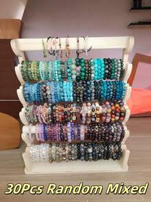 10/20/30Pcs Mixed Bohemian Colorful Glass Beaded Bracelets Set - Stackable Multi-Style Stretch Bracelets For Women, Suitable For Women Versatile For Daily Wear And Gifting - Multicolor - View 10