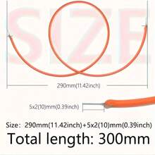 6pcs LED Flexible Filament Strips, 130mm/300mm Size Options, Red Light, Warm Color Temperature, DIY Design, DC3V Power Supply (Battery Not Included), Essential For Birthday Party, Christmas Holiday Atmosphere!