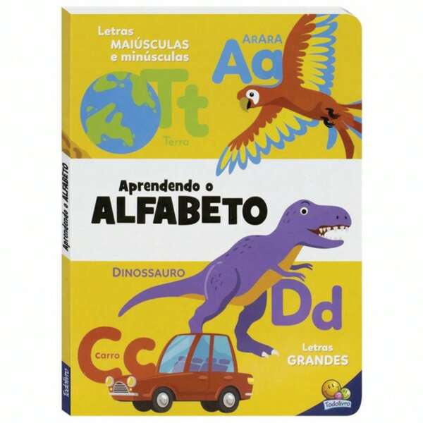 Livro Cartonado Aprendendo o Alfabeto Primeiras Palavras Letras Grandes Editora Todolivro