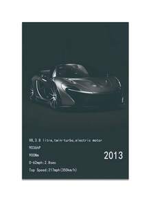 1/6 件装饰艺术风格超级跑车海报套装，高性能赛车墙面艺术，优质纸质印刷，适用于家居装饰、卧室、餐厅、工作室、客厅，无框 - 彩色 - 查看 19