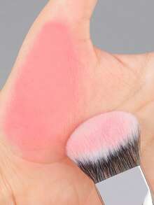 1 斜角/扁平斜角腮红刷，斜角设计贴合面部轮廓，轻盈自然，不留刷痕，打造透明底妆，快速上妆，均匀晕染，斜角设计，柔软纤维刷毛，美妆工具。 - 彩色 - 查看 7