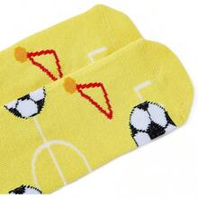 Calcetines para niños hasta la rodilla, uniformes deportivos, calcetines de fútbol, calcetines de tubo para niños y niñas - 1 paquete Z Soccer Amarillo - Ver 4