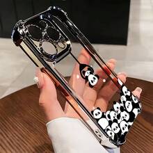 Funda de Teléfono para iPhone 16 15 14 13 12 11 Pro Max X XR XSMAX 8 8 Plus, Diseño Divertido, Material Duradero, Ajuste Cómodo, Funda Transparente Suave a Prueba de Golpes, Uso Diario, Pequeño Panda Lindo - Mezcla de colores - Ver 4