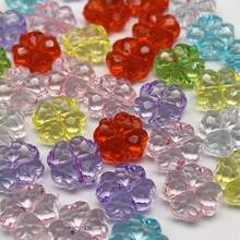 10/20/30/40/50/60pcs 3D Acrylic Four-Leaf Clover Beads (Green), Four-Leaf Clover Beads For Lucky Bracelets, Crafts, Floral Necklaces, Earrings And Other DIY Jewelry Making
