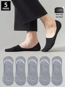 5双男士黑色乐福袜隐形袜低帮透气吸湿排汗袜适合夏季