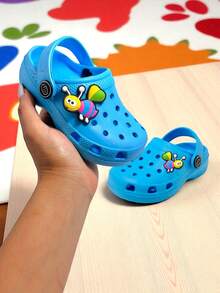 CLOGGS F.W. Sandalias Clogg Tipo zueco con cinta de ajuste al talón para Bebé Cómodas Antideslizantes playa o baño - Azul - Ver 2