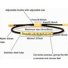 Inspire Bracelet Remember Who F You Are/DONT LET HARD DAYS WIN - Elegant Design With Unique Patterns And Tone - 黑金色 - 查看 10