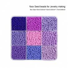 3mm Seed Beads Kit, Assorted Colors Glass Seed Beads Kit For Jewelry Making, DIY Bracelets Necklaces Earring Jewelry Making Supplies, Jewelry Handicrafts