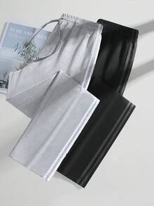 2pcs/Set Women Plus Size Loose Casual Straight Leg Pants, Comfortable For Daily Wear, Suitable For Spring, Autumn, All Seasons