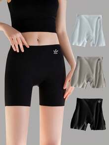 3pc Underskirt Shorts Deportivas Para Mujer Sweat Shorts Lady Tight Under Shorts For Women Elastic Short - 黑色 - 查看 2