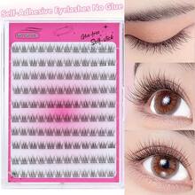 120 pezzi di agente per estensioni ciglie adesivo - Riccio C, lunghezza 10-12mm, stile naturale, riutilizzabile e facile da usare, adatto per principianti, kit fai-da-te per ciglie senza colla, trucco adatto ai principianti, ciglie facili da applicare, agente viscoso per estensioni ciglie, arricciante e valorizzante per le ciglie