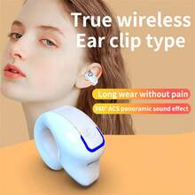 Tai nghe không dây kẹp Buluoli V5.3 - Tai nghe dạng mở với micro HD, âm thanh stereo, điều khiển âm lượng, pin lithium sạc lại được, phù hợp cho máy tính bảng và thể thao, đeo thoải mái và không gây đau tai. - Nhiều màu - Xem 7