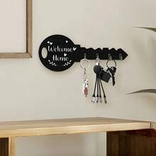 1pc Bohemian Style Wooden Key Rack ,Key Chain With Shelves And Hooks,Kitchen Storage Racks, Wall-Mounted Storage Rack,Clothes Hanger - Easy To Install,Space-Saving Wall-Mounted Organizer For Keys,Coats,Etc. - Suitable For Entrances,Kitchens,Offices,Key Racks,Room Decor,Home Decor,Bathroom Decor, Closet Organization And Storage Kitchen Items Kitchen Accessaries Kitchen Tools - Multicolor - View 7