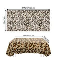1/3pcs Leopard Print Plastic Tablecloth, Purple/Red/Pink Leopard Pattern, Disposable Hunting Animal Leopard Print Party Decoration, Bridal Shower, Wedding, Birthday Party Supplies
