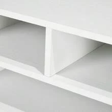 HOMCOM ThreeCompartment Printer Storage Cabinet White - White1 - View 8