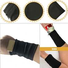 Carteira de pulso leve e moderna com estampa de letras, ideal para viagens, caminhadas, corridas, ciclismo e ioga. Comporta dinheiro, chaves, cartões e documentos de identidade - um item indispensável para o Natal.