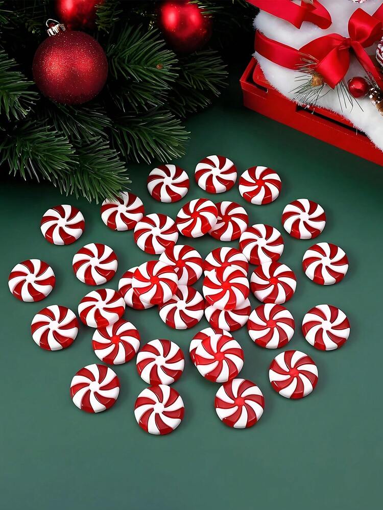 30 件拐杖糖圣诞装饰，圣诞假糖果薄荷糖饰品红色和白色圣诞糖果饰品适用于圣诞节节日装饰派对礼品工艺品 - 紅白色 - 查看 8