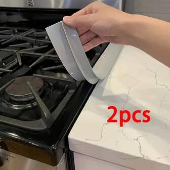 2pcs Silicone Stove Gap Covers, 21-Inch Oven Seam Filler, Easy To Clean, Metal Surface Compatible, Multi-Purpose Kitchen Sealing Strips, Stove Top Protectors - Modern Kitchen Accessory Wall Stickers Room Decor Wall Sticker Wall Decor Stickers Home Decor
