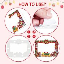1/30pcs Christmas Photo Booth Props Set - Cartoon Santa Claus, Ssnowman, Elk Design, Festive Paper Glasses Frames For Holiday Parties & Events, Party Accessories, Ideal Christmas Gifts & Decor, Christmas Decor
