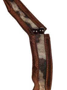 豹纹性感V领上衣，前系带镂空设计，后系带，适合派对/节日休闲夏季穿着 - 彩色 - 查看 7