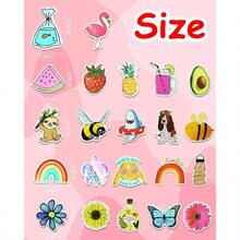 200Pcs Bottle Stickers, Cute Stickers Bottles, Vinyl Waterproof Aesthetic Laptop Sticker Pack Classroom Prizes Skateboard Teens Girls Students