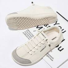 Women's Comfortable Chunky Chunky Sneakers, Breathable Lightweight Walking Shoes, Fashionable Platform Casual Sports Shoes - Xám - Xem 3