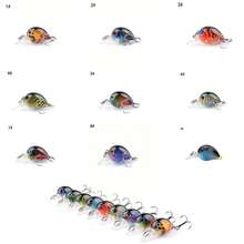 1 件/3 件/5 件/10 件迷你旋转鱼饵，3 钩长距离硬鱼饵，户外钓鱼装备