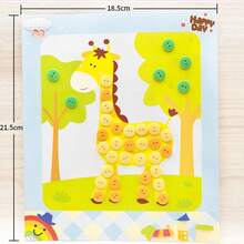 2/5/10/20 Stücke zufällige DIY Knopf Kunst Aufkleber, Bastelmaterial für Kinder, Kreatives Knopf Malen für Kinder von 3-6 Jahren, Lernspielzeug, Geschenk zum Lehrertag, Förderung der Hand-Augen-Koordination & Eltern-Kind-Interaktion