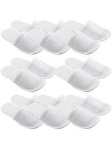 1/5/10/20双一次性包头浴室拖鞋，适合在家招待客人，价格实惠的SPA - 白色 - 查看 12