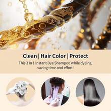 Hair Color Shampoo For Gray Hair Coverage&Color Transform With Herbal Extracts –Long Lasting For 6-8 Weeks,Shiny,Evenly Colored,Instant Hair Dye Shampoo&Conditioner,Unisex For All Hair Types, 2 Bottles - Dark Brown - 查看 5