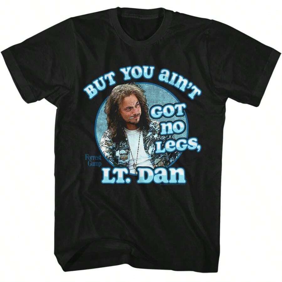 Forest Gump Movie But You Ain't Got No Legs Lt Dan Gary Sinise Men's T Shirt - 黑色 - 查看 1